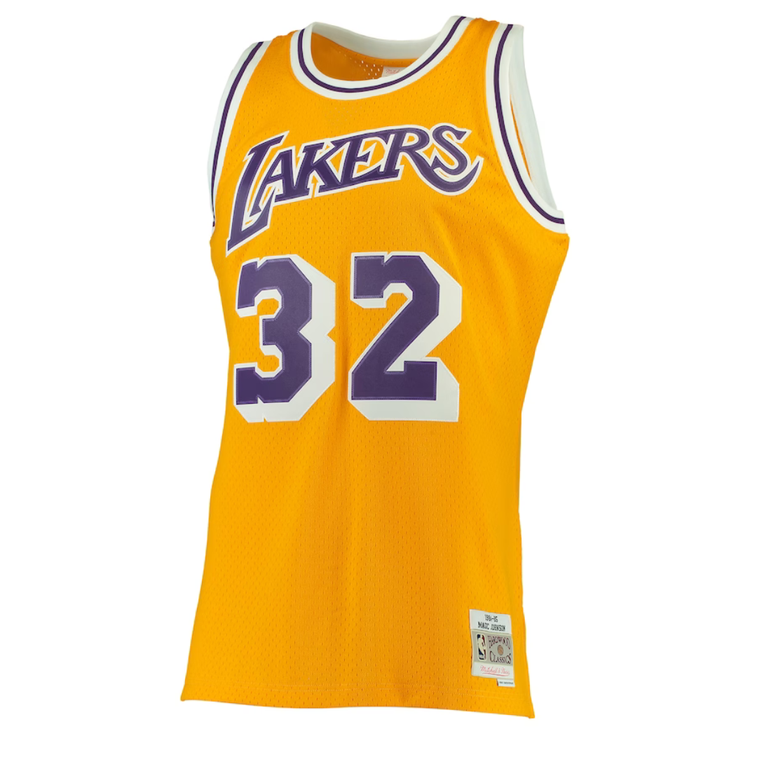 Camisa Regata NBA Los Angeles Lakers Magic Johnson Mitchell Ness Gol Loja Sportness