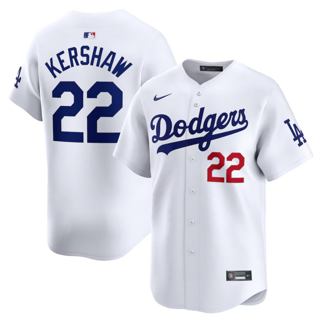 Camisa Limitada Masculina Los Angeles Dodgers Clayton Kershaw Nike Whi