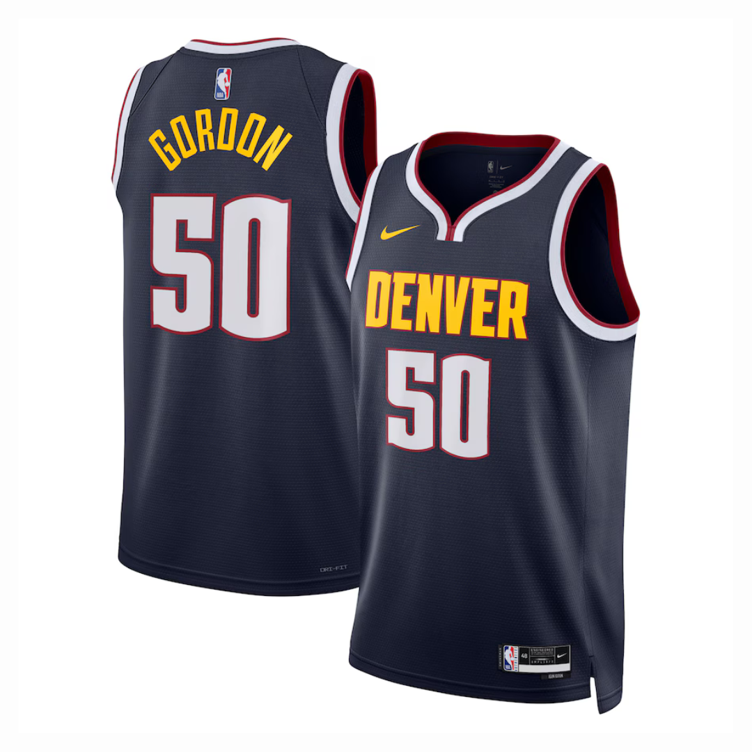 Camisa Regata NBA Unissex Denver Nuggets  Aaron Gordon Nike Navy Swingman Jersey - Icon Edition