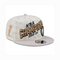 Boné masculino Boston Celtics New Era Cream 2024 NBA Finals Champions Locker Room 9FIFTY Snapback