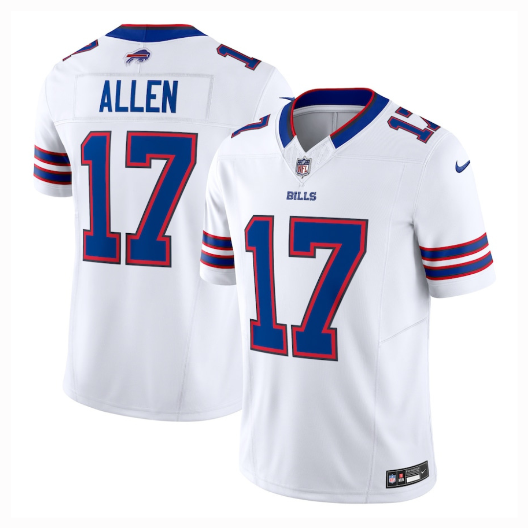 Camisa Masculina Buffalo Bills Josh Allen Nike Branca Vapor FUSE Limited