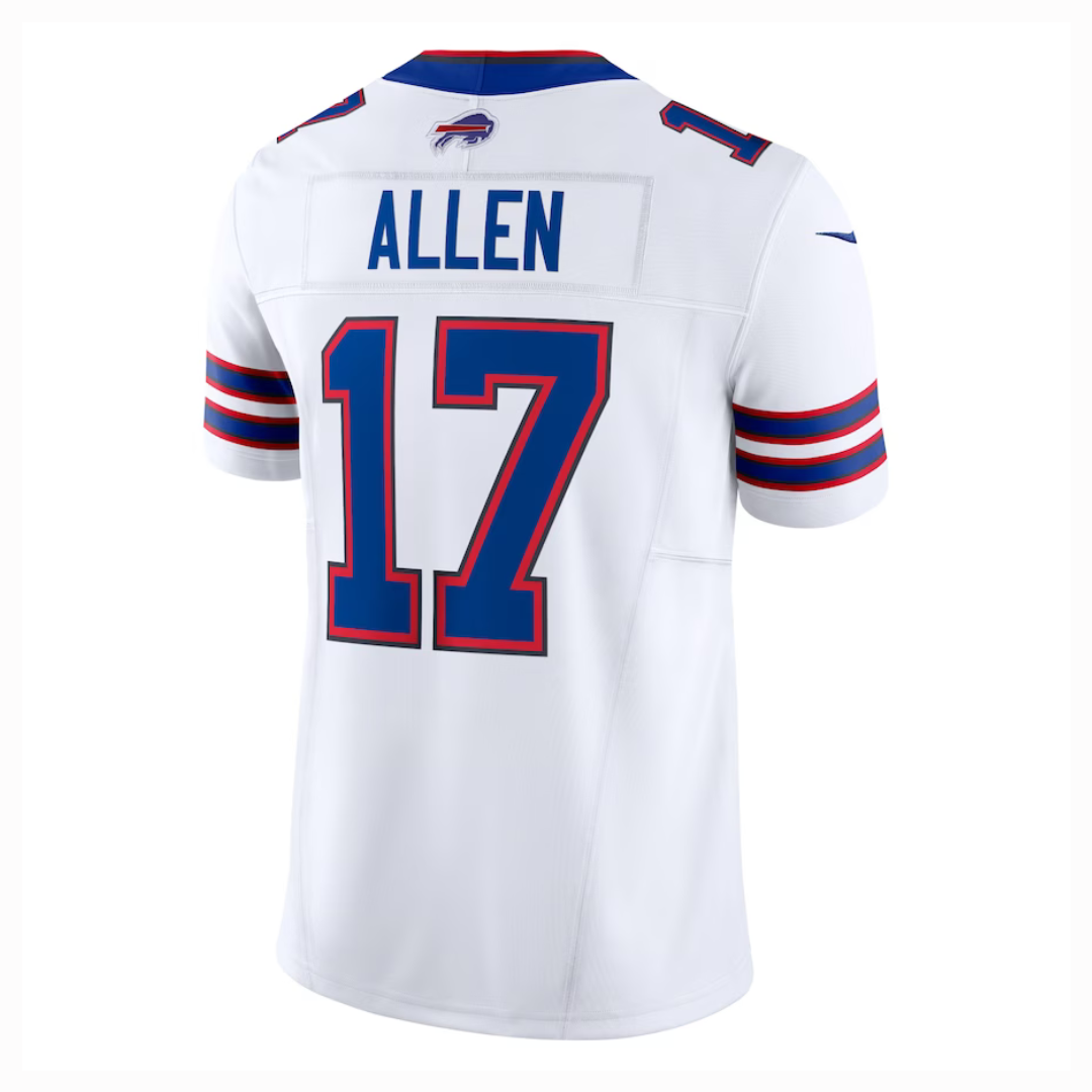 Camisa Masculina Buffalo Bills Josh Allen Nike Branca Vapor FUSE Limited