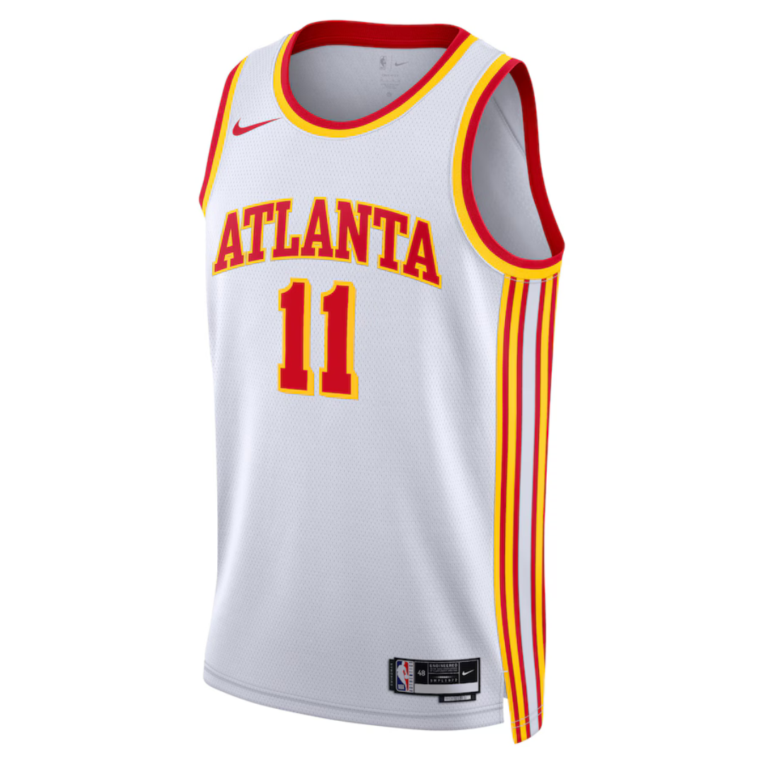 Camisa Unissex Atlanta Hawks Nike Association Edition Swingman Jersey - White - Trae Young - Unisex