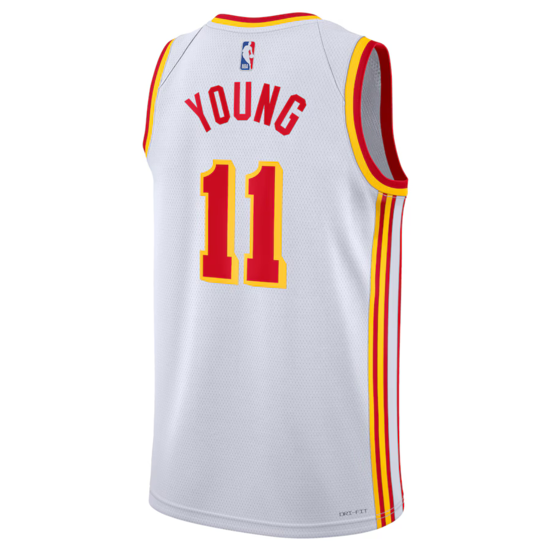 Camisa Unissex Atlanta Hawks Nike Association Edition Swingman Jersey - White - Trae Young - Unisex