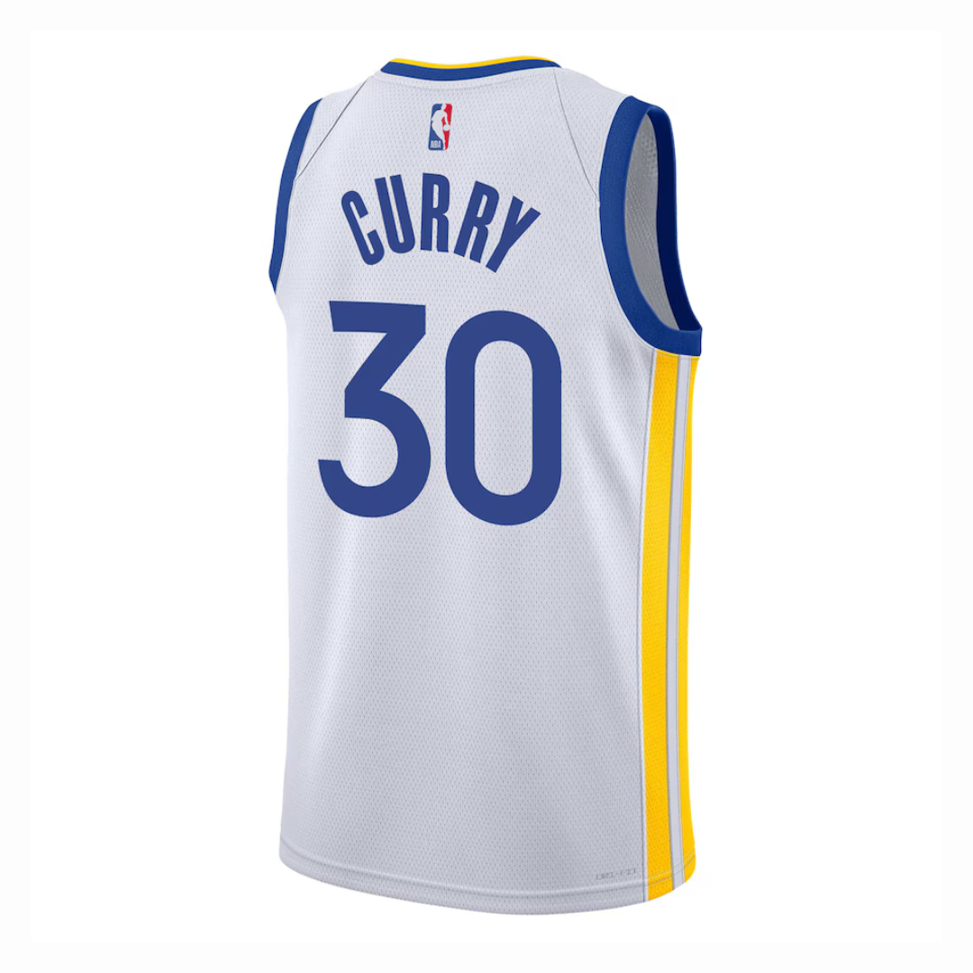 Camisa Regata NBA Unissex Golden State Warriors Stephen Curry Nike White Swingman Jersey - Association Edition