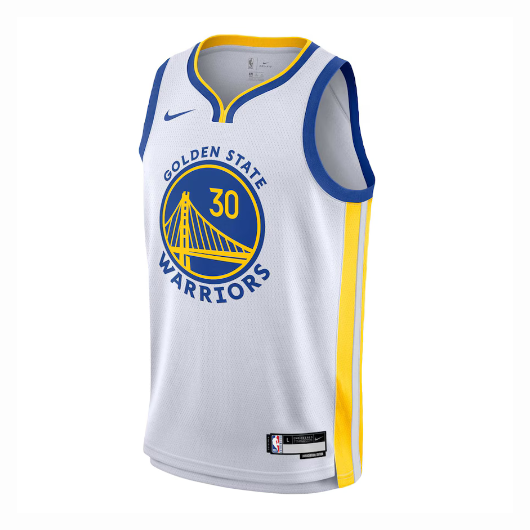 Camisa Regata NBA Unissex Golden State Warriors Stephen Curry Nike White Swingman Jersey - Association Edition