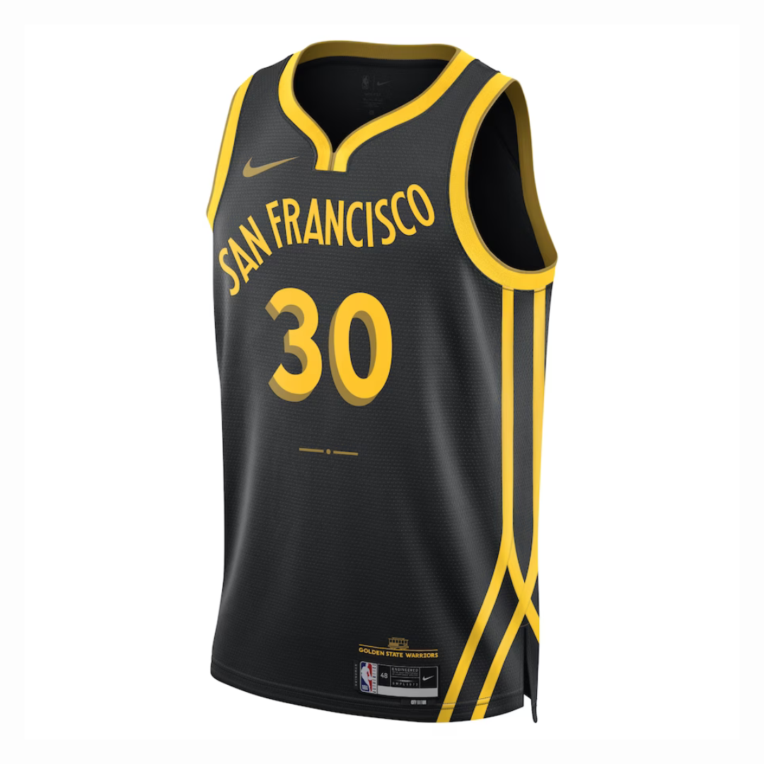 Camisa Regata NBA Unissex Golden State Warriors Stephen Curry Nike Black 2023/24 Swingman Jersey - City Edition