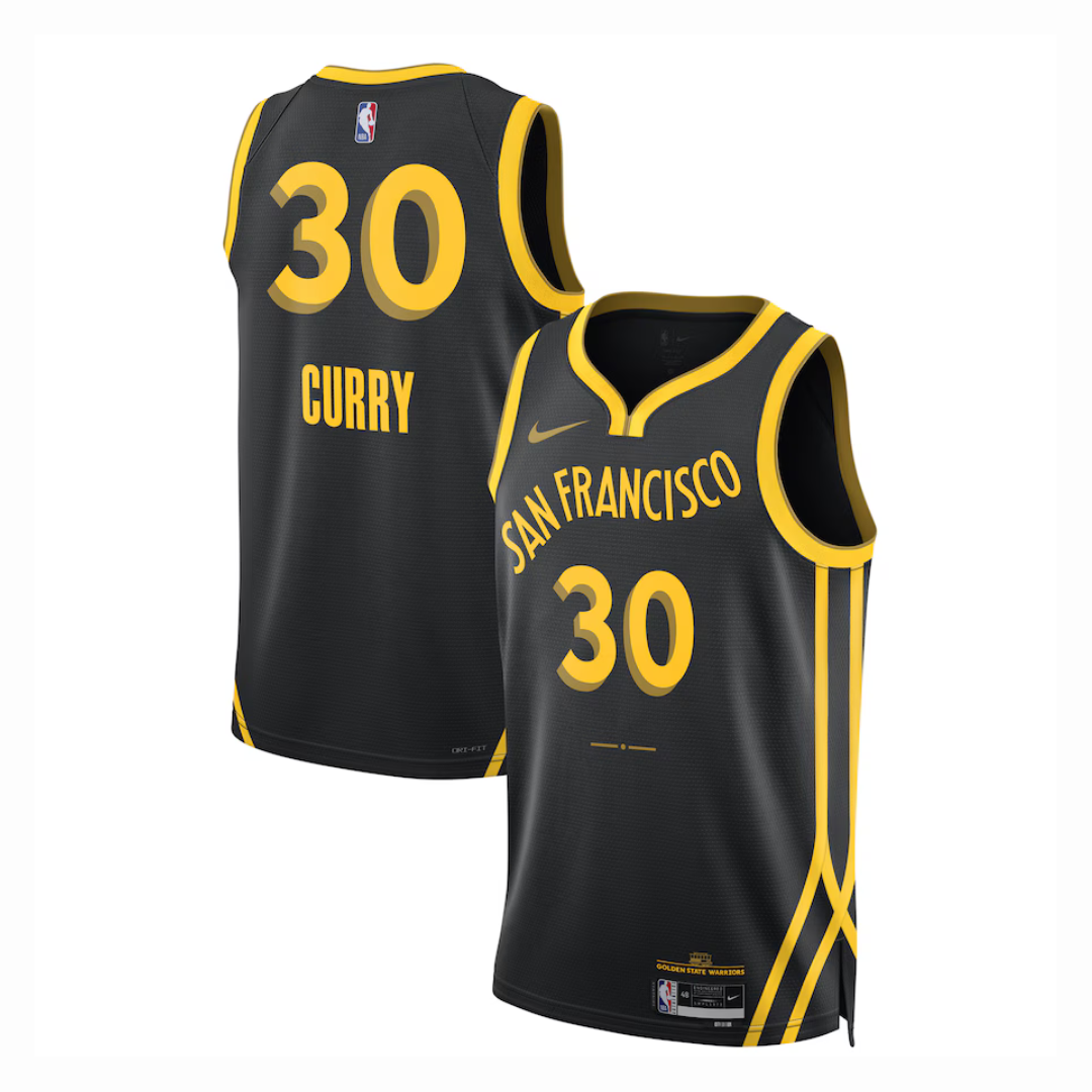 Camisa Regata NBA Unissex Golden State Warriors Stephen Curry Nike Black 2023/24 Swingman Jersey - City Edition