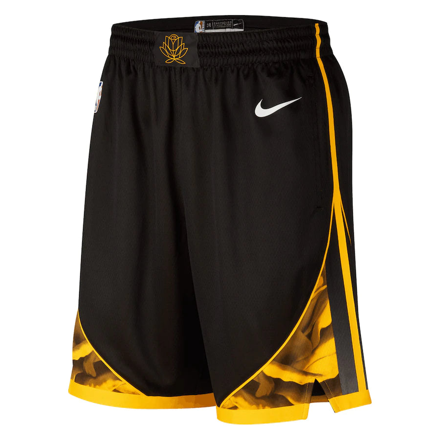 Black and deals gold basketball shorts