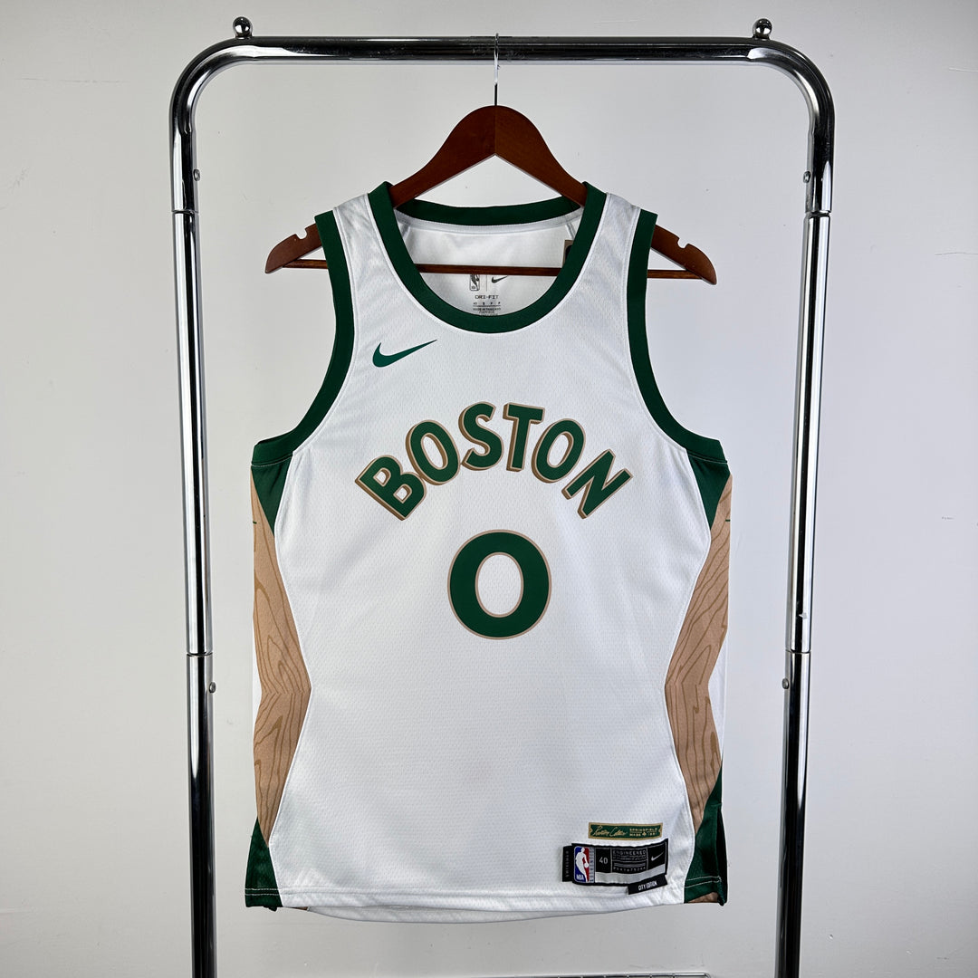 Camisa Regata NBA Unissex Boston Celtics Jayson Tatum  2024 NBA Nike Cream 2023/24 City Edition Swingman