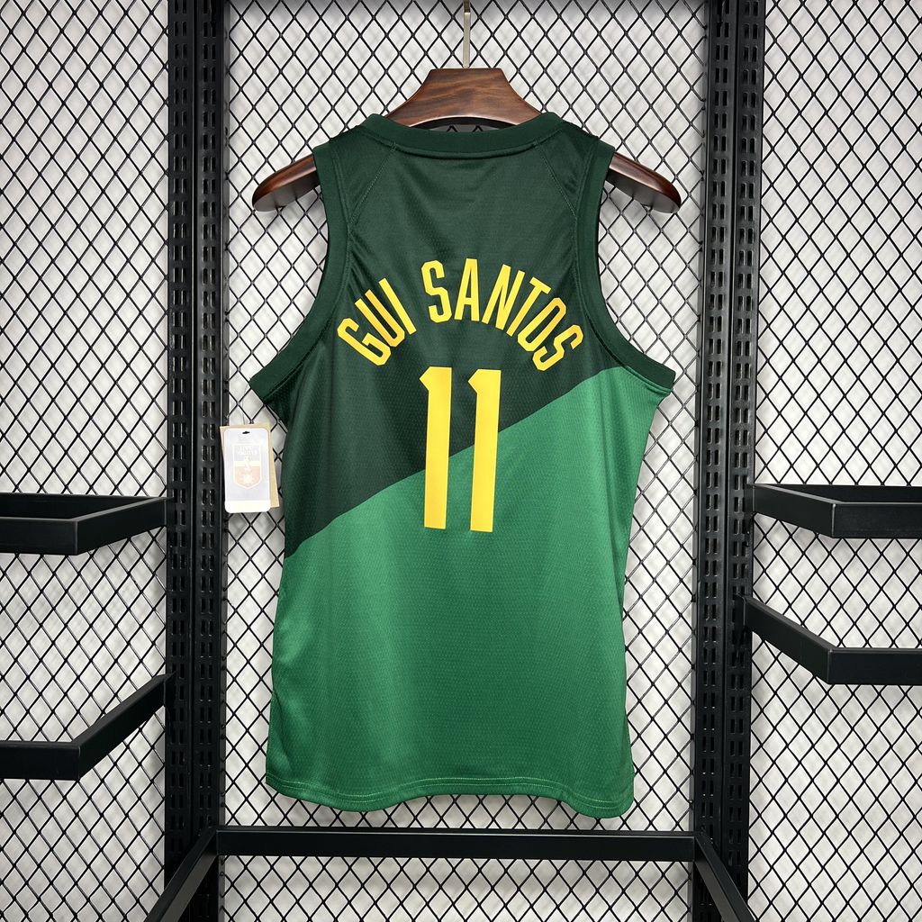 Camisa Regata Seleção Brasil Basquete 2023 Unissex GUI SANTOS #11