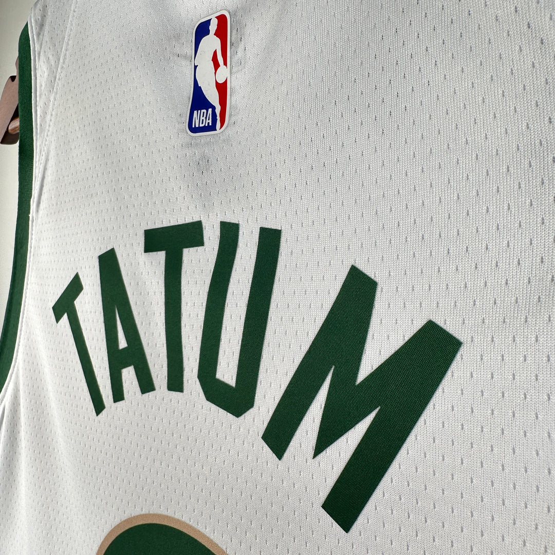 Camisa Regata NBA Unissex Boston Celtics Jayson Tatum  2024 NBA Nike Cream 2023/24 City Edition Swingman