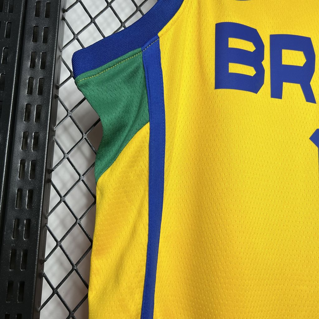 Camisa Regata Seleção Brasil Basquete 2023 Unissex GUI SANTOS #11