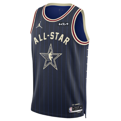Camisa NBA All-Star Game 2024 Unissex Giannis Antetokounmpo Jordan Brand Navy Swingman