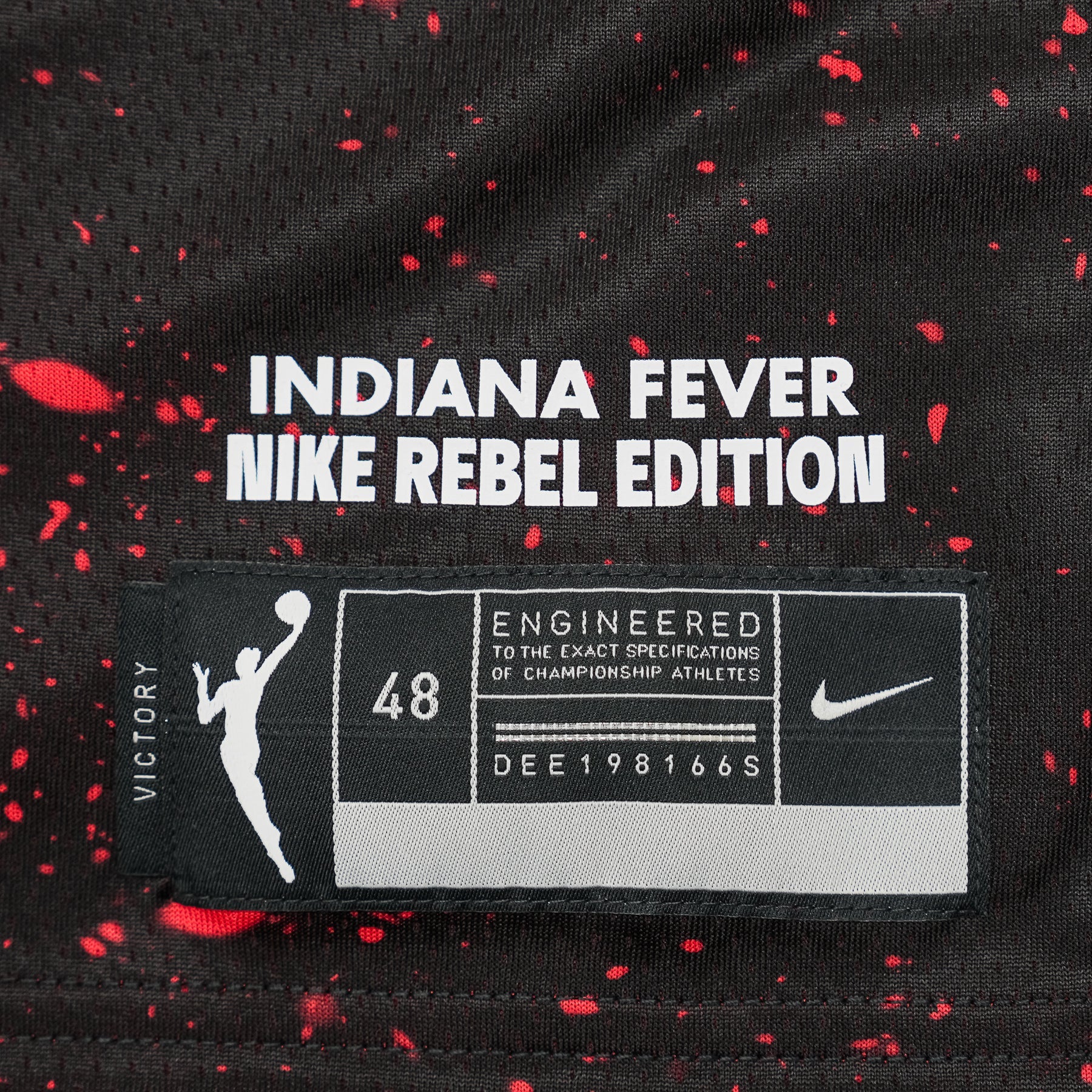 Camisa Regata WNBA Indiana Fever Indiana Fever #12 Damiris Dantas Stranger Things Rebel Swingman Black Nike