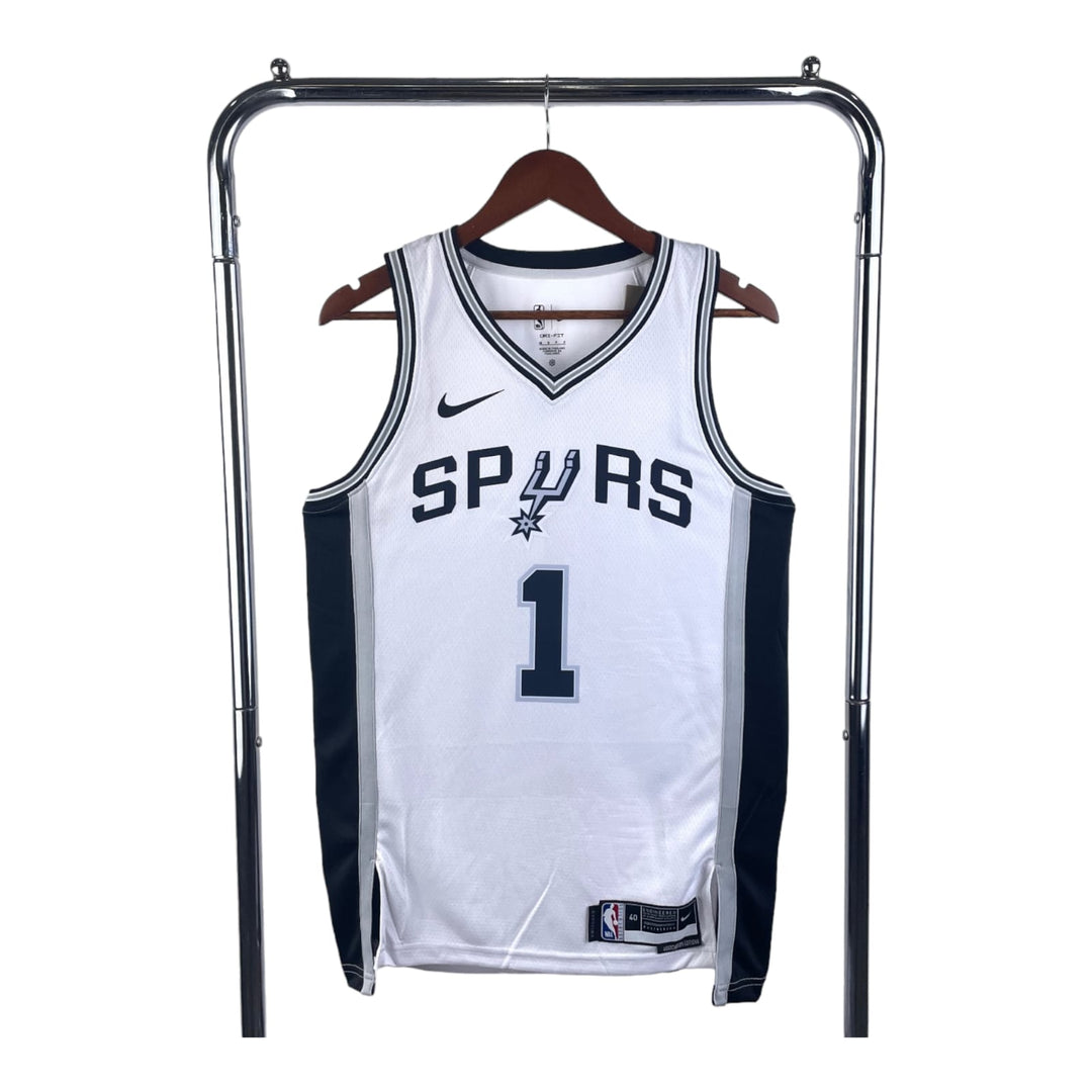 Camisa Regata NBA Unissex  San Antonio Spurs Victor Wembanyama Nike White 2023 NBA Draft First Round Pick Swingman Jersey