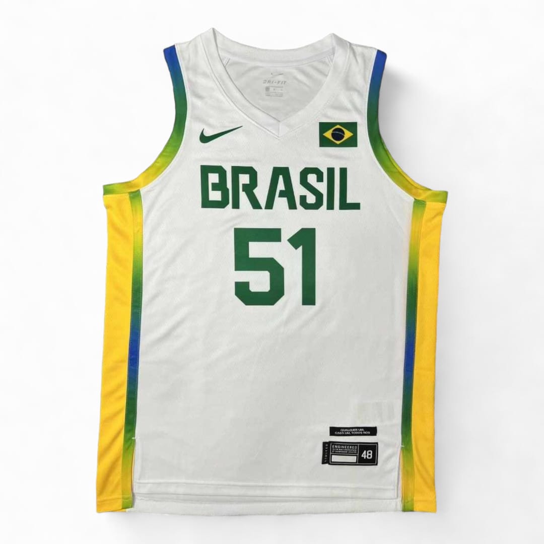 Camisa Swingman Regata Nike Seleção Brasil Basquete 2024 Olimpíadas Un ...