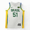 Camisa Swingman Regata Nike Seleção Brasil Basquete 2024 Olimpíadas Unissex CABOCLO #51