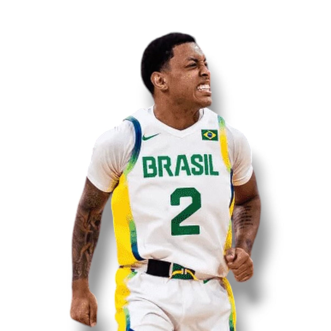 Camisa Swingman Regata Nike Seleção Brasil Basquete 2024 Olimpíadas Unissex YAGO #2