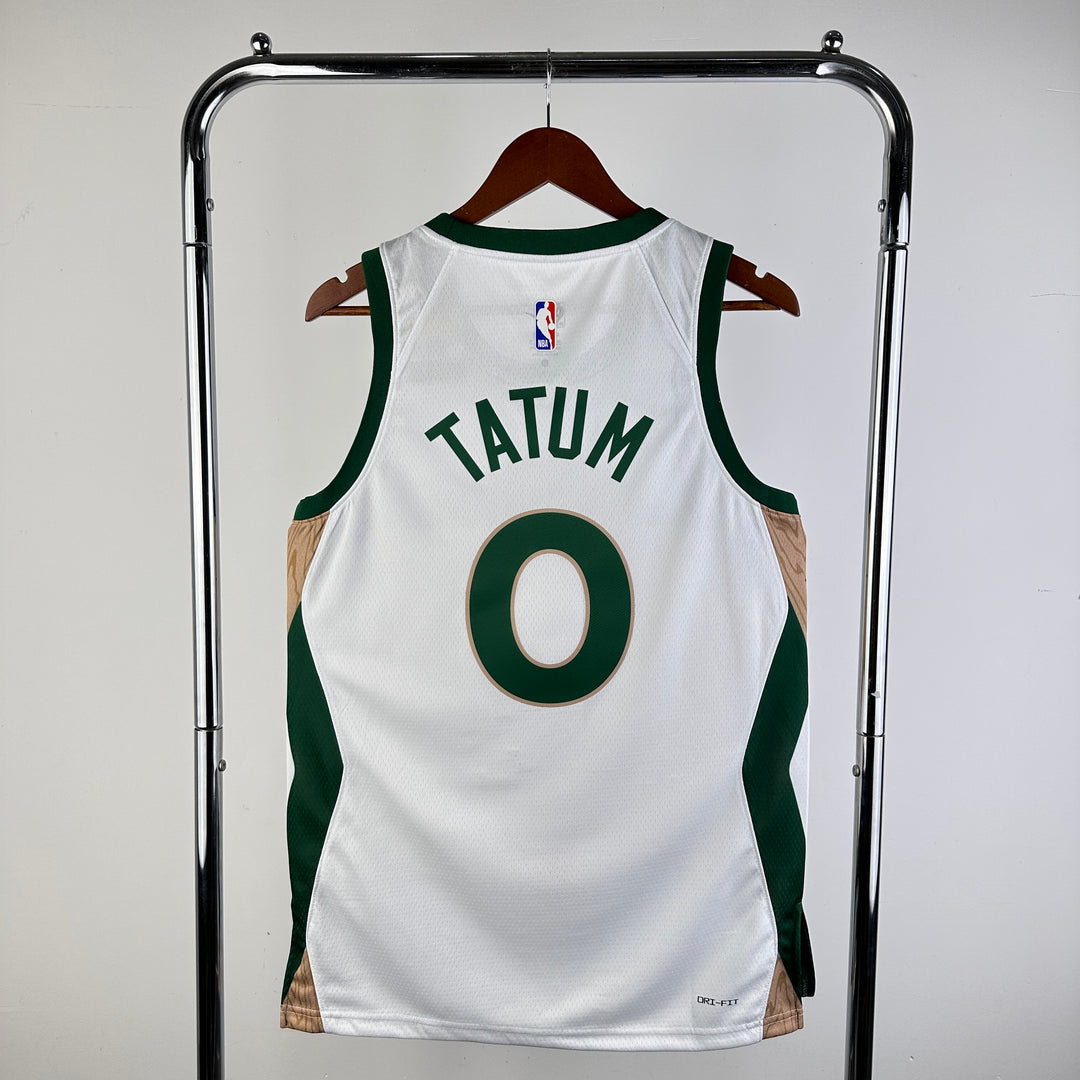 Camisa Regata NBA Unissex Boston Celtics Jayson Tatum  2024 NBA Nike Cream 2023/24 City Edition Swingman