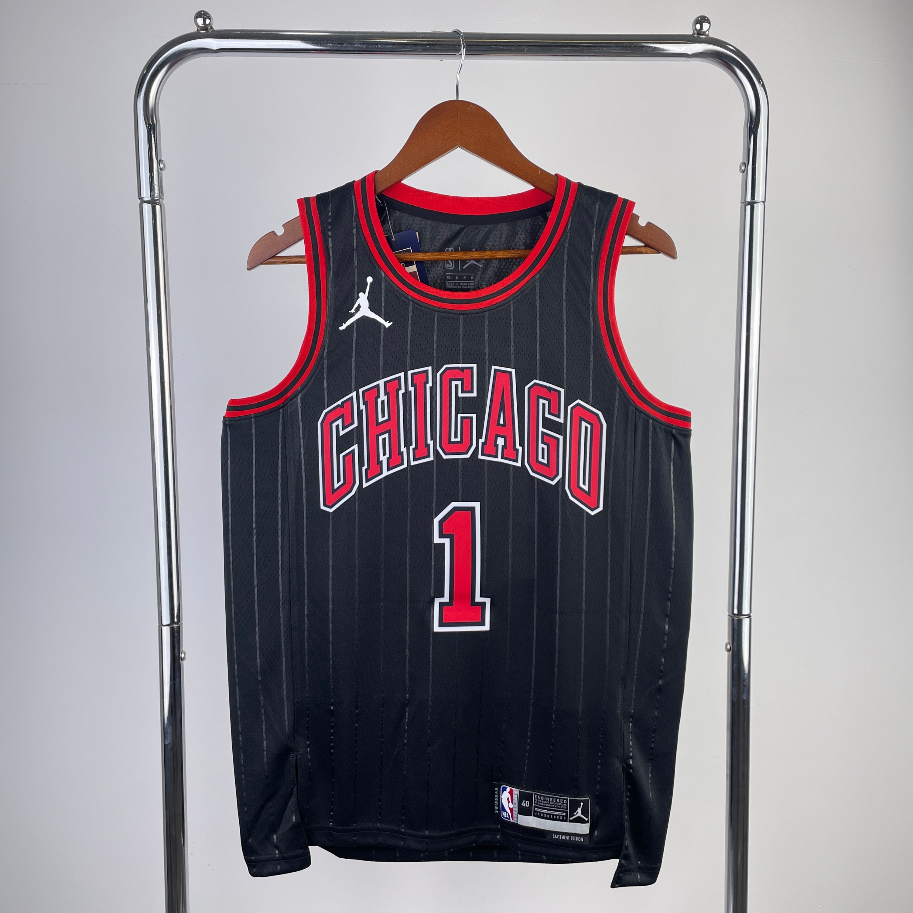 Camisa Regata NBA Unissex Chicago Bulls Derric Rose Jordan Brand Black