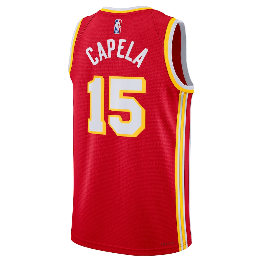 Camisa Swingman Nike Icon Edition Atlanta Hawks - Vermelha - Clint Capela - Unissex