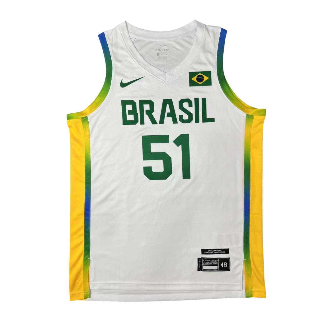 Camisa Swingman Regata Nike Seleção Brasil Basquete Unissex CABOCLO #51