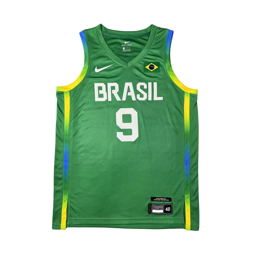 Camisa Regata Nike Seleção Brasil Basquete  Unissex MARCELINHO #9