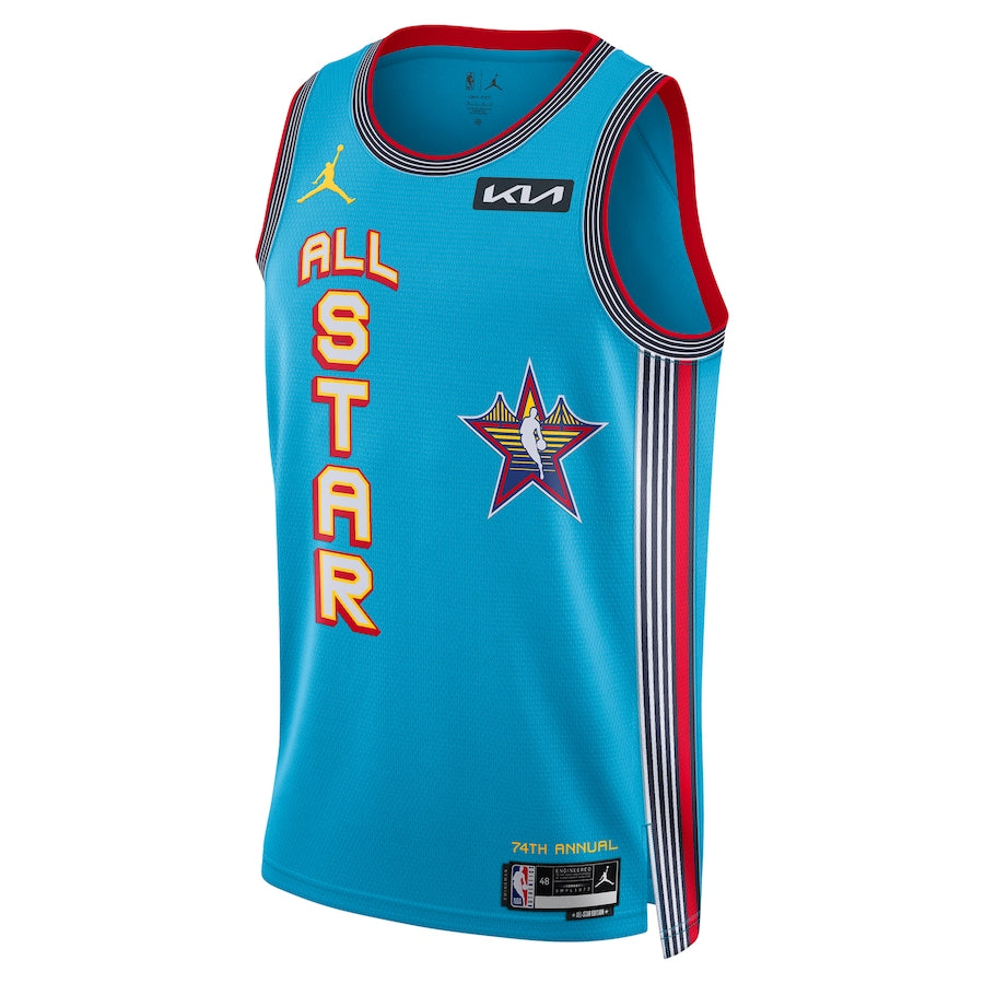 Camisa Regata NBA Unissex LeBron James Jordan Brand Light Blue 2025 NB