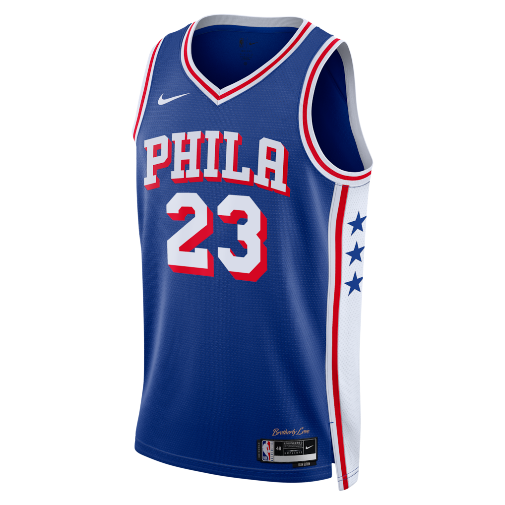 Camisa Regata Unisex Philadelphia 76ers LeBron James Nike Royal Swingman Jersey - Icon Edition