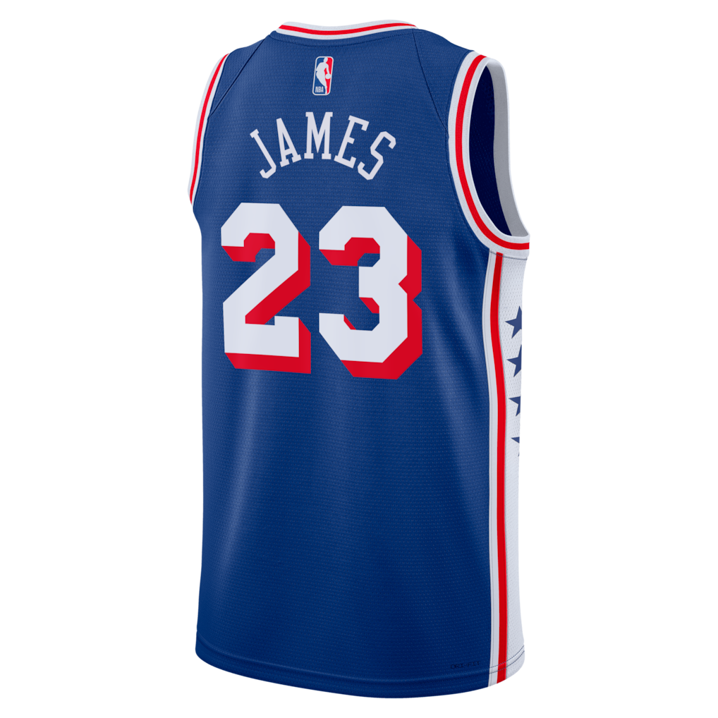 Camisa Regata Unisex Philadelphia 76ers LeBron James Nike Royal Swingman Jersey - Icon Edition